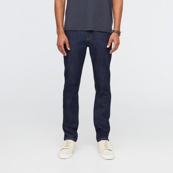 DU/ER Dark Blue Slim Fit Denim Jeans Size 28x32 NWT - Picture 1 of 9